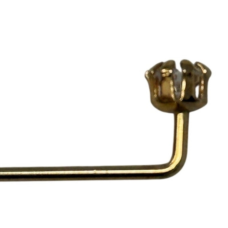 Vintage 90s Gold Tone Butterfly & Rhinestone Stick Pin Set 2.5”