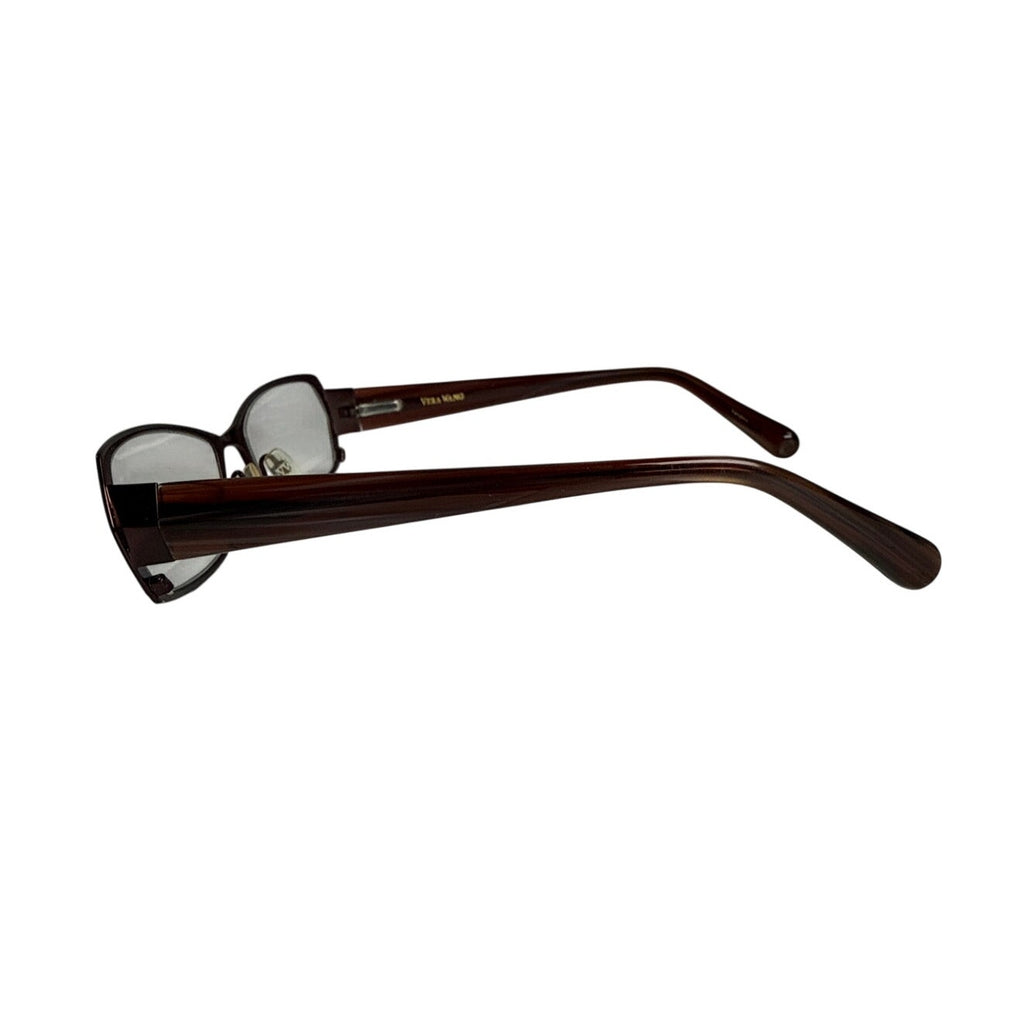 Vera Wang V025 Burgundy Brown Rectangular Eyeglass Frames BU 53-16-135