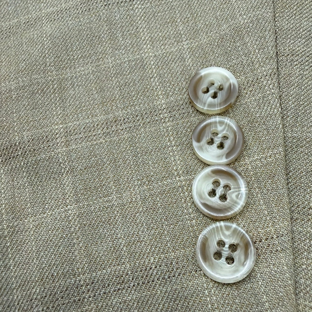 Vintage 90s Oleg Cassini Tan Check Wool Blend Sport Coat Blazer Men's 46R