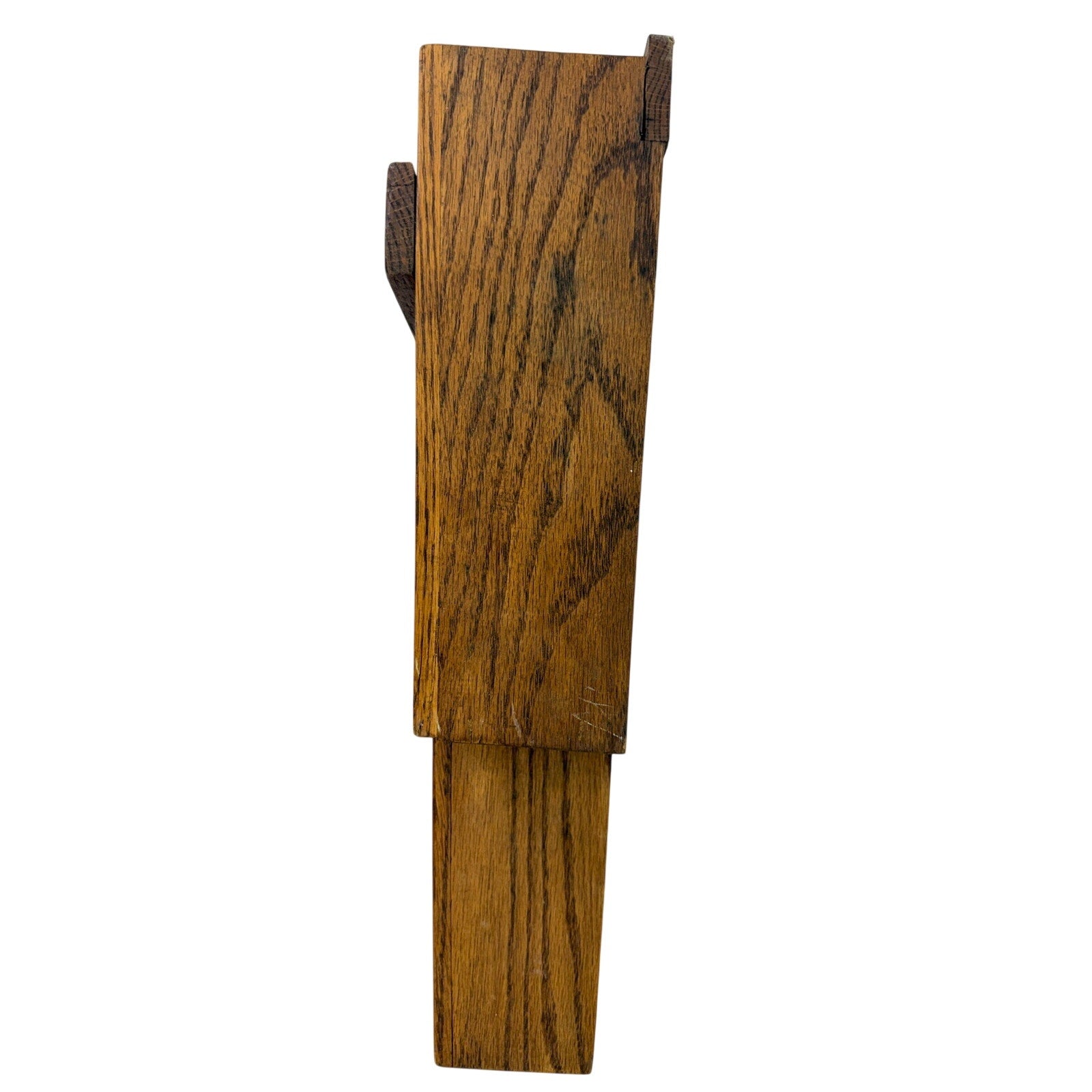 Vintage 70s Wooden Toilet Paper Magazine Rack Holder Wall Mount Rustic Oak