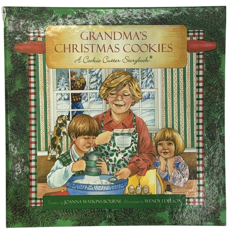 Vintage 90s Grandma’s Christmas Cookies Storybook Set Cookie Cutters Ottenheimer