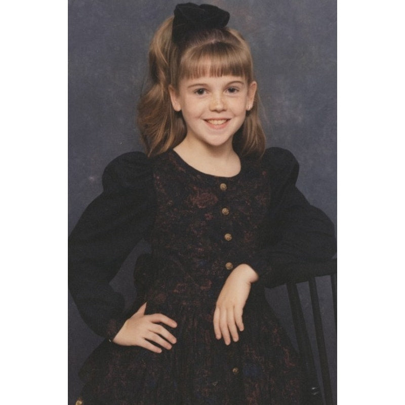 90s Girls Floral Party Dress Puff Sleeve