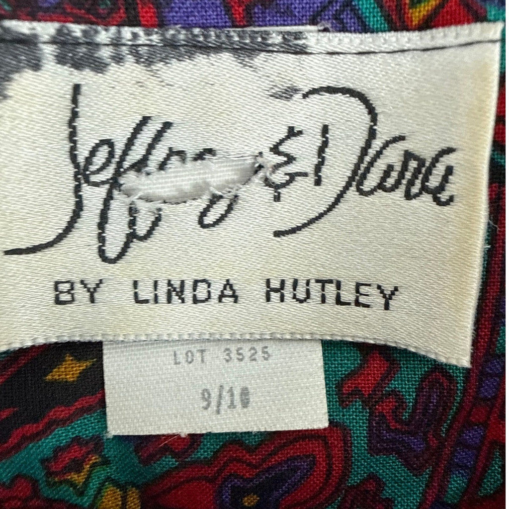 Vintage 80s Jeffrey & Dara Rayon Paisley Palazzo Pant Set Women's M/L