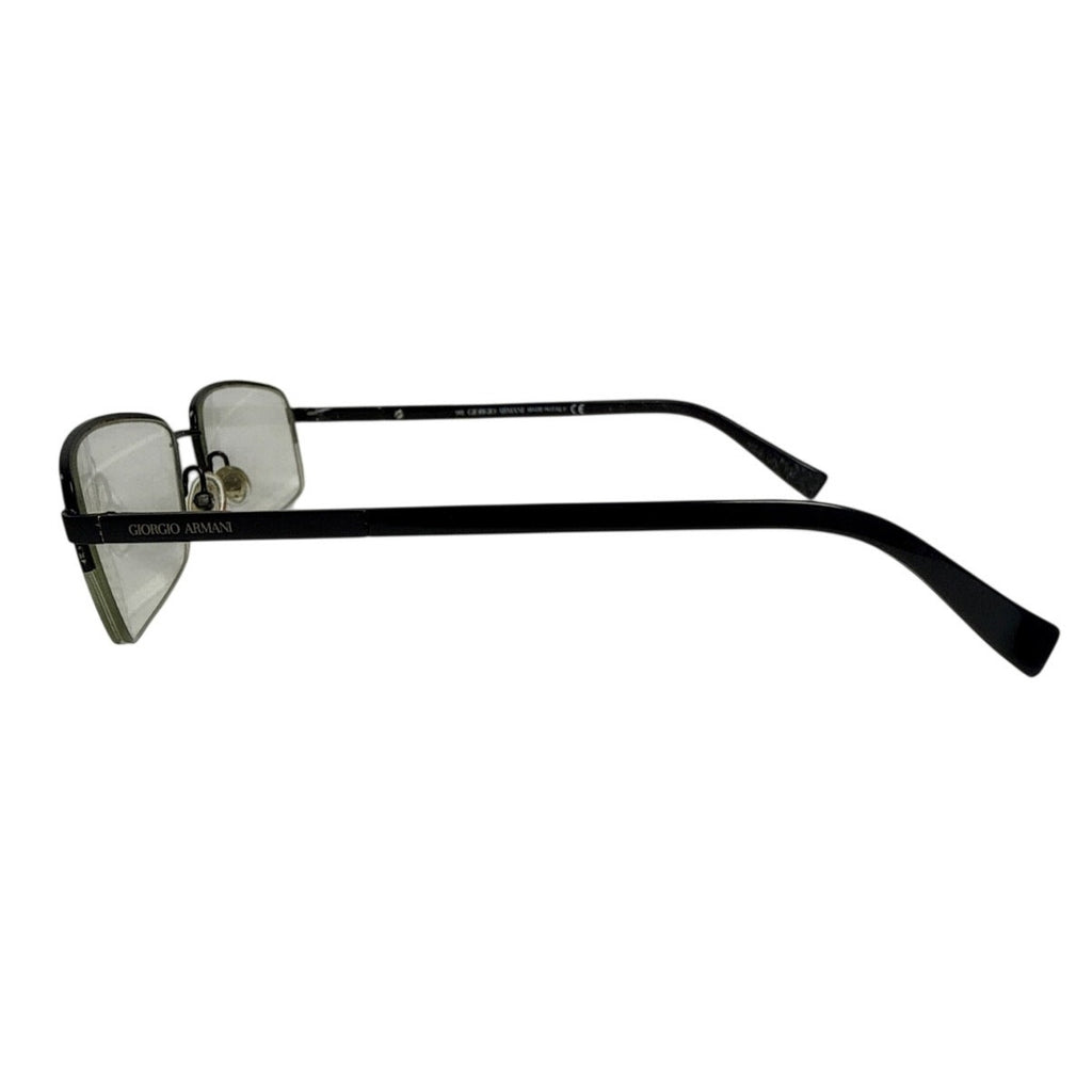 Vintage 90s Giorgio Armani GA 613 003 Black Semi Rimless Eyeglass Frames Italy 145mm