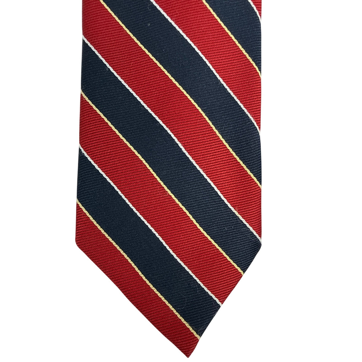 Vintage 70s Cornell California Red Navy Striped Men's Tie 51” x 3”