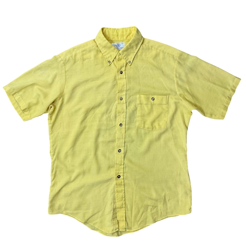 Vintage 80s Mens Medium IVP Classics Yellow Button-Down Shirt 42 Chest