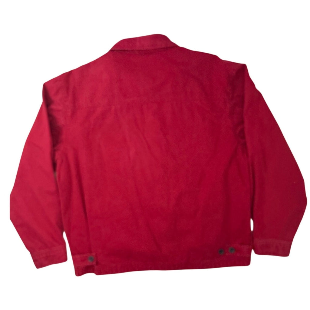 GAP Men's Red Cotton Zip Jacket Large Casual Lightweight Bomber Coat