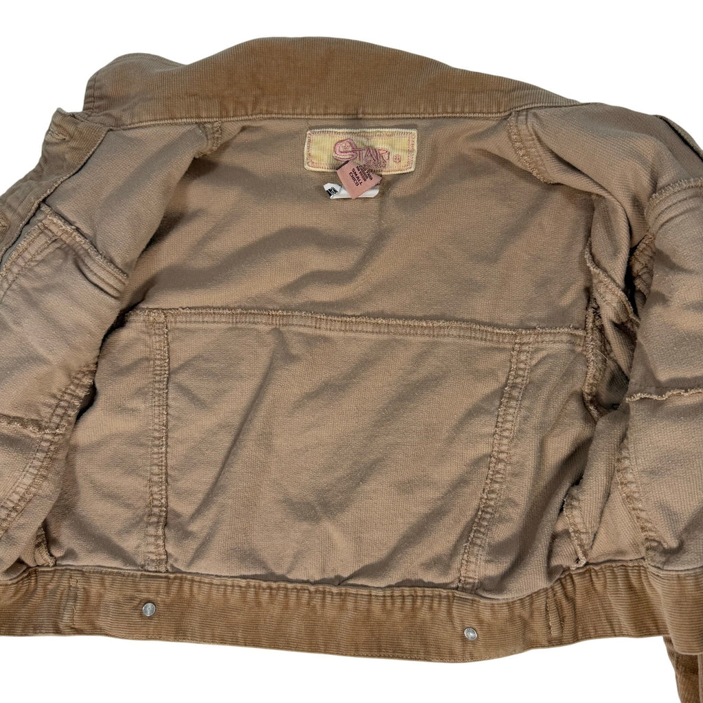 Women’s 00s Corduroy Jacket Small Tan by Star Y2K