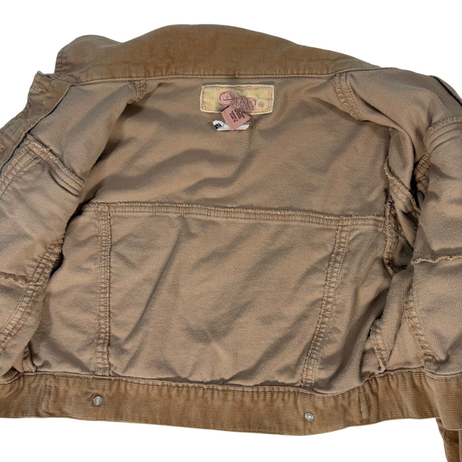 Women’s 00s Corduroy Jacket Small Tan by Star Y2K
