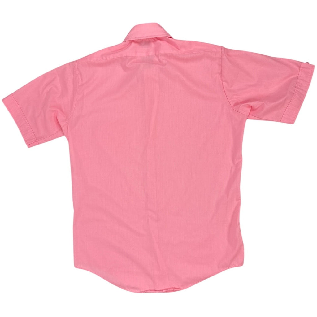 Vintage 70s Nudelmans Mens Large Pink Point Collar Shirt Size 42