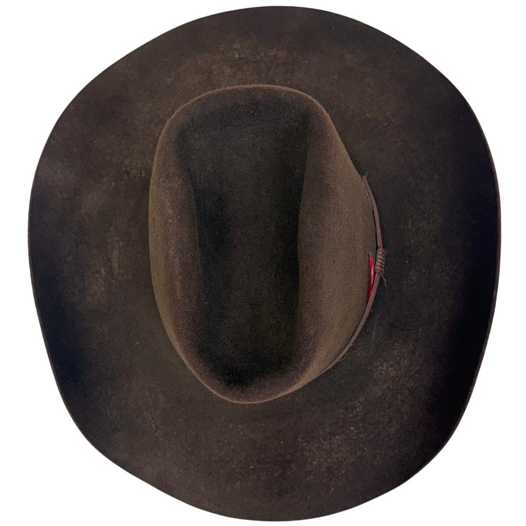 Vintage 80s Resistol 5X Beaver Felt Western Cowboy Hat Brown 6 7/8 USA