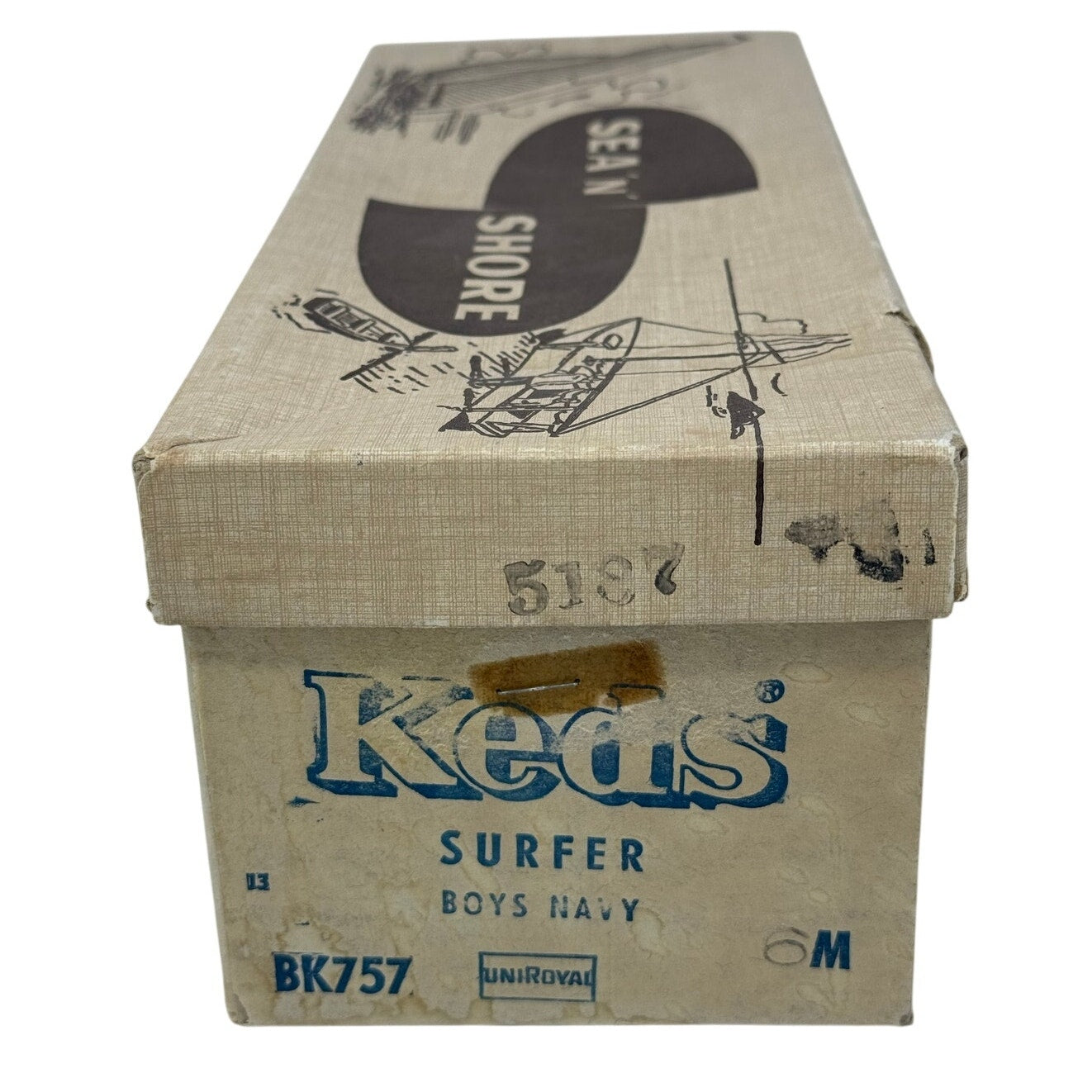 Vintage 60s Keds Surfer Shoe Box Sea’N’ Shore Original Display Storage