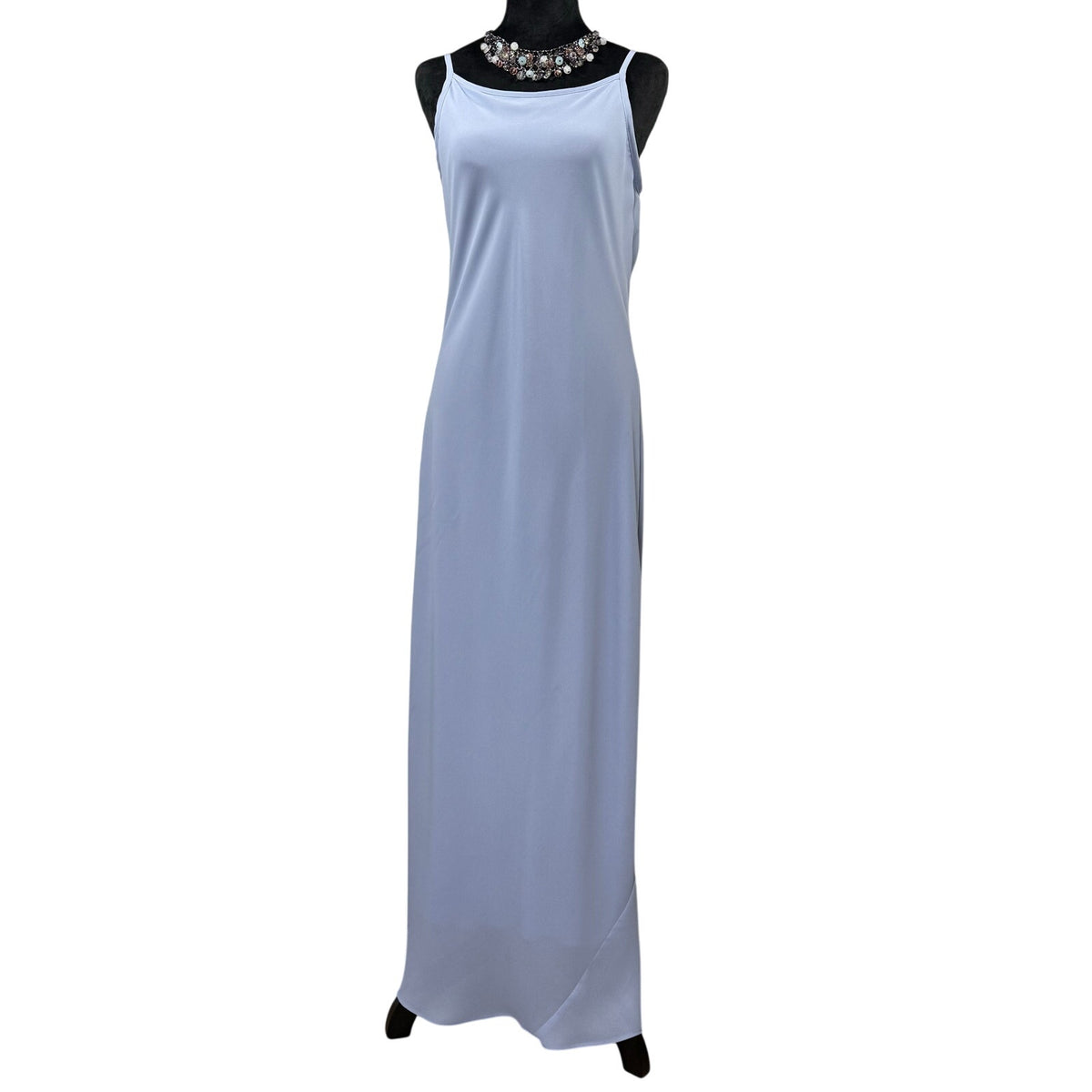 Vintage 90s Alyn Paige Lavender Blue Slip Maxi Dress USA Women's 9/10