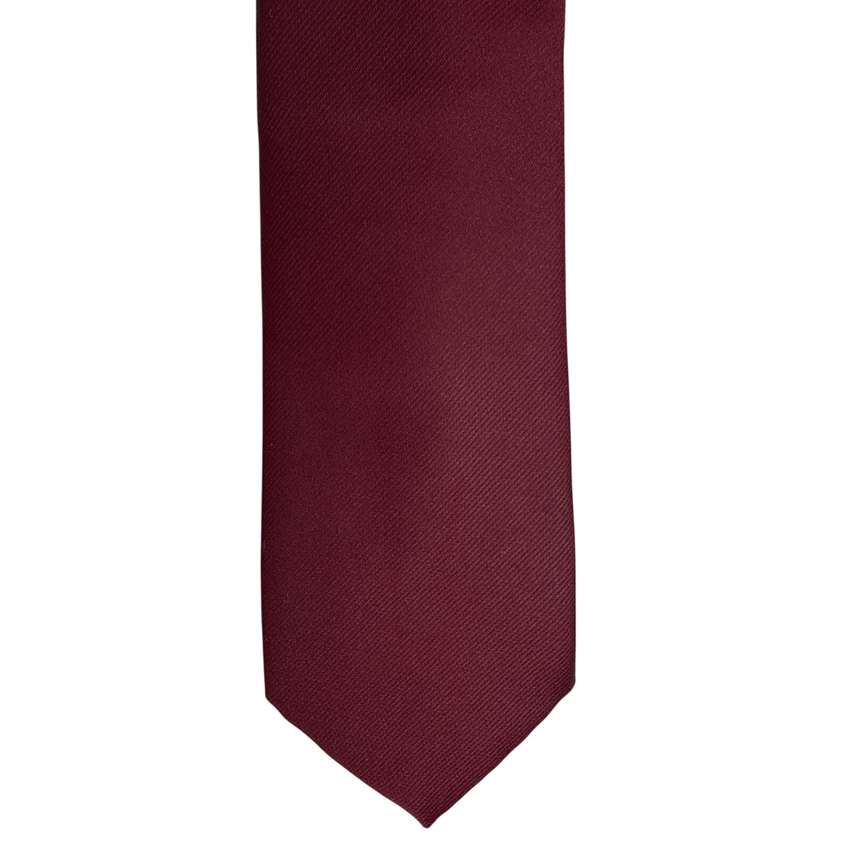 Vintage 80s Cavalier Men’s Wine Red Burgundy Polyester Necktie 58”