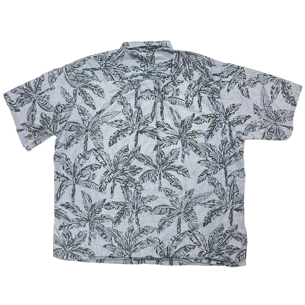 Vintage 80s Malihini Hawaii Men’s XL Blue Reverse Print Aloha Shirt