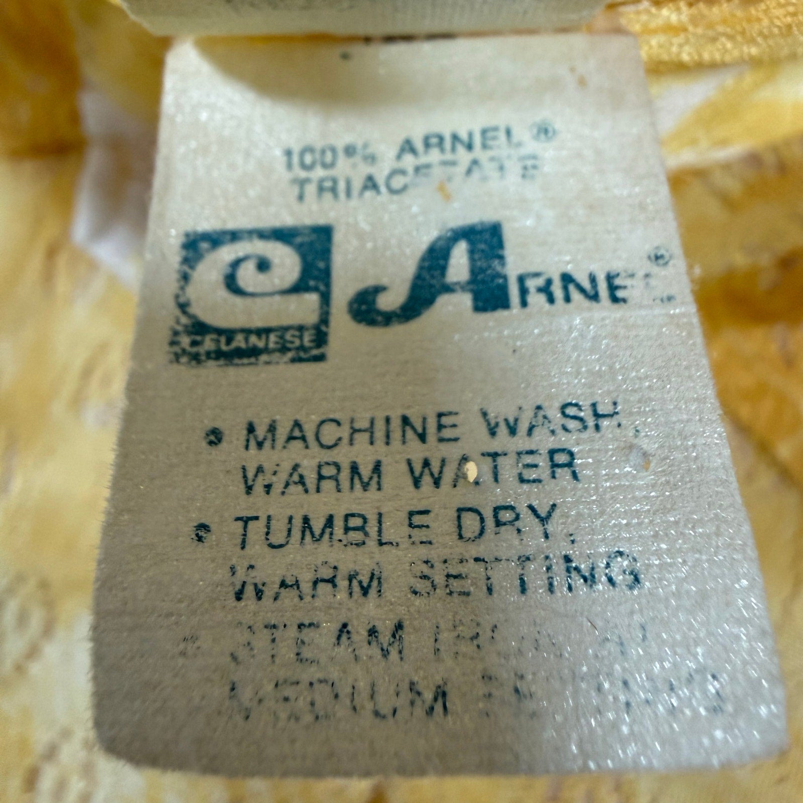 Womens 70s Shirt & Skirt Set Medium Yellow Elastic Waist