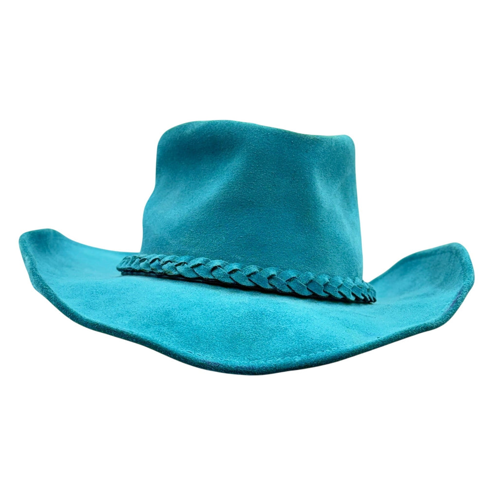 Vintage 00s Henschel Hat Co USA Teal Outback Western Hat Small Made in USA