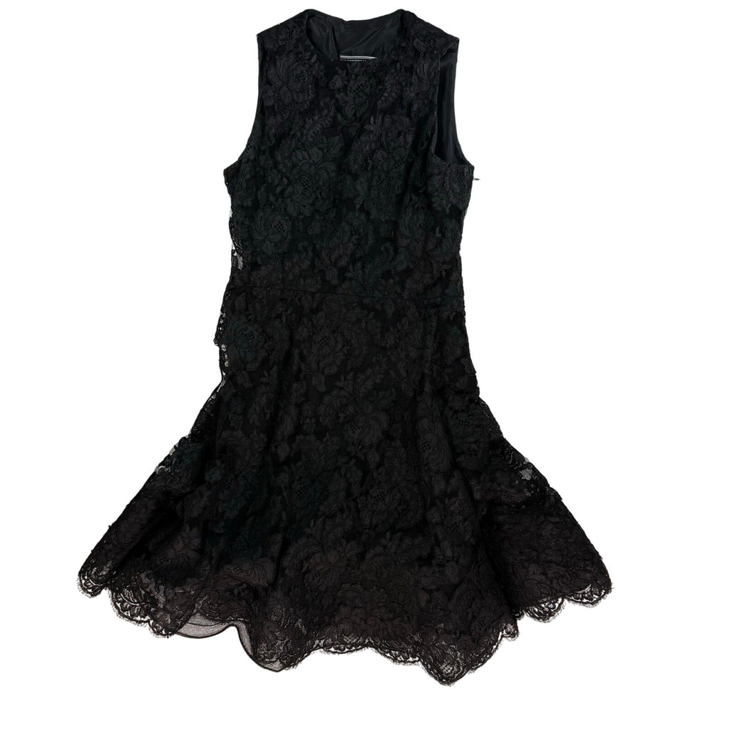 Vintage 90s Geoffrey Beene Women's Small Black Lace Cocktail Dress