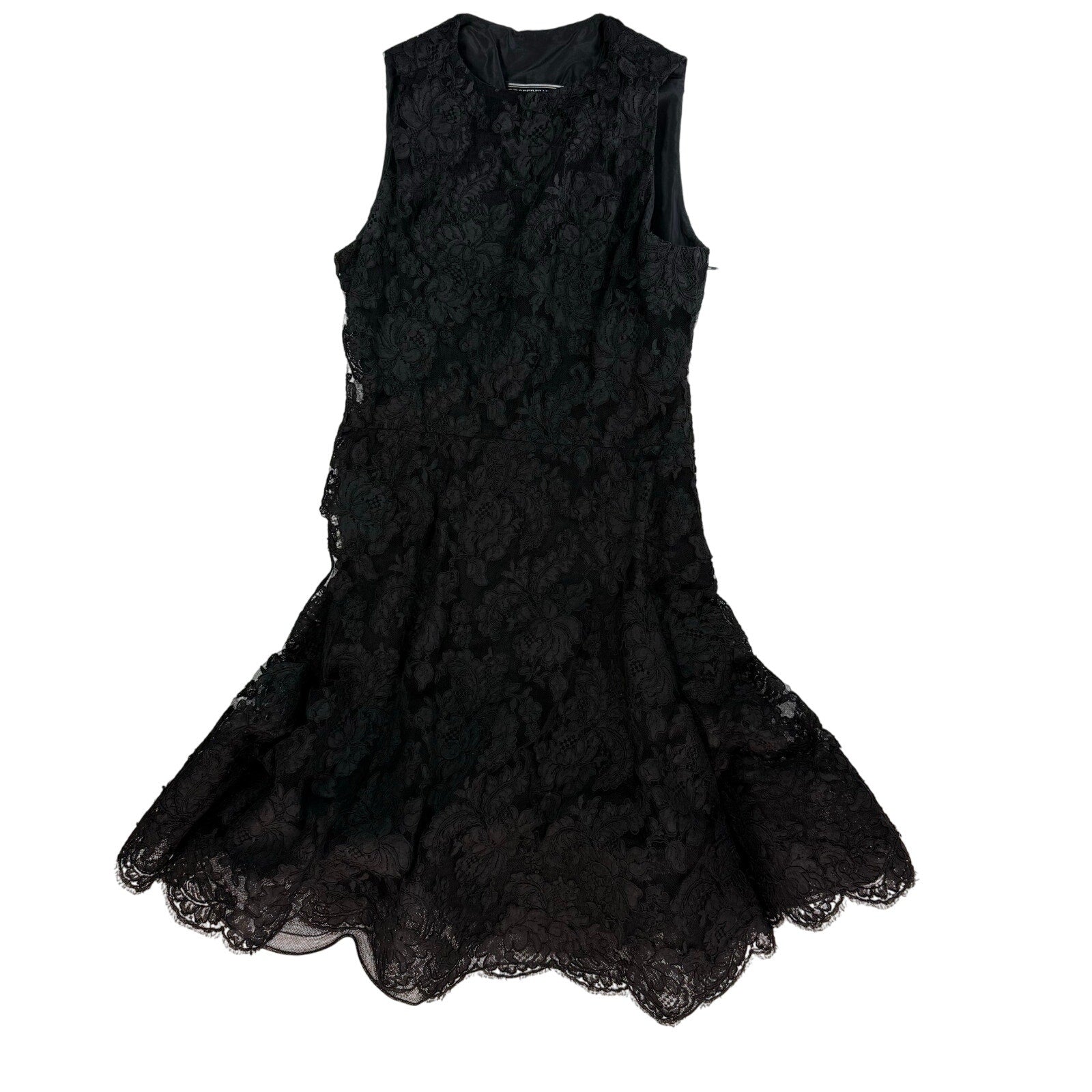 Vintage 90s Geoffrey Beene Women's Small Black Lace Cocktail Dress