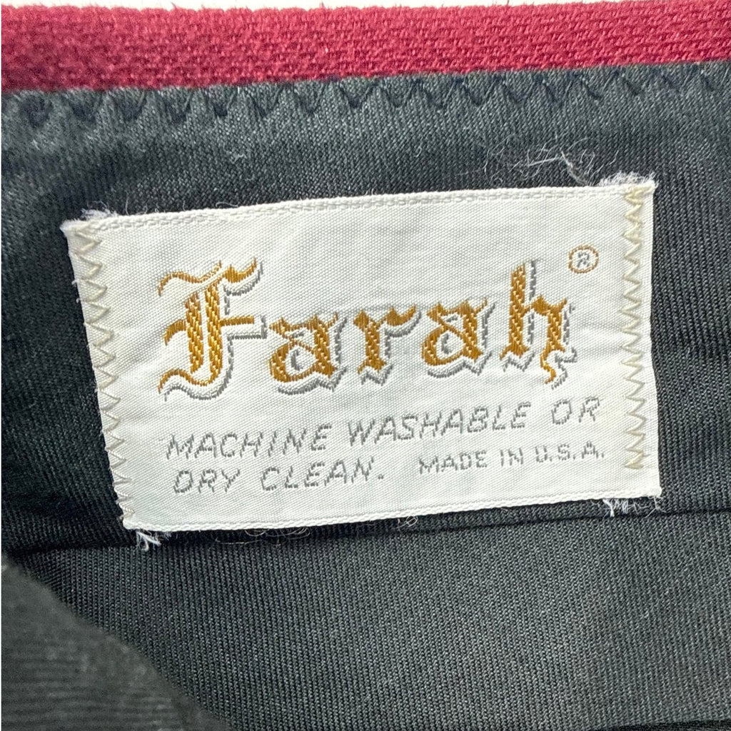 Vintage 70s Farah Wine Polyester Knit Pants Women's 31x33 USA Made