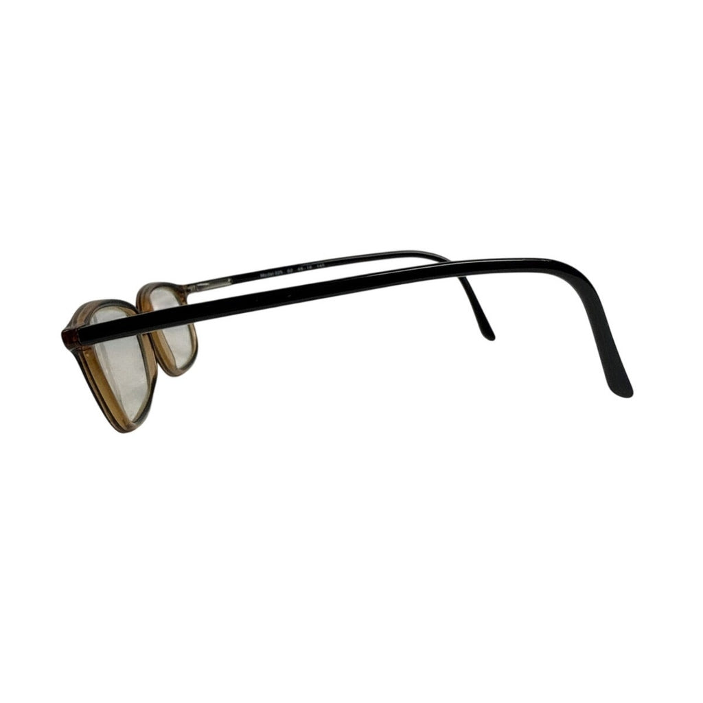 Vintage 90s Tuscany 325 Black Amber Rectangle Eyeglass Frames Italy 48-18-145