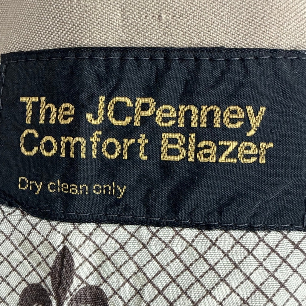 Vintage 80s JCPenney Comfort Blazer Mens 44R Brown Polyester Jacket