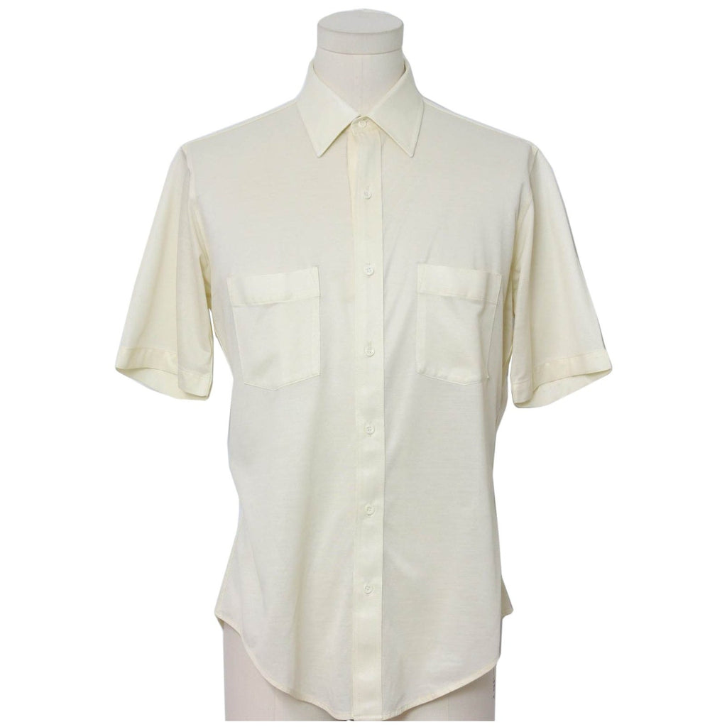Vintage 80s Arrow Regis Beige Knit Two-Pocket Shirt Men’s Medium