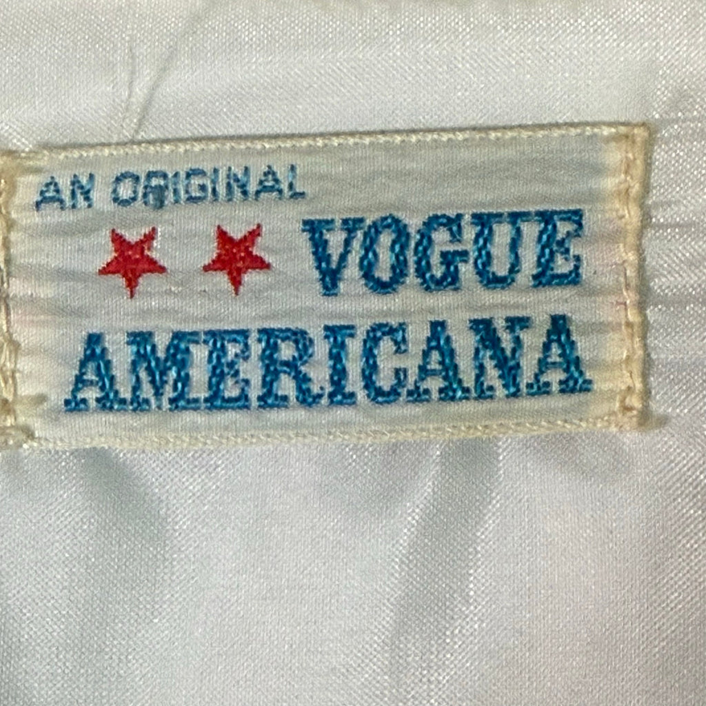Vintage 70s Women's XS Maxi Dress Rosette Vogue Americana Cream Belted
