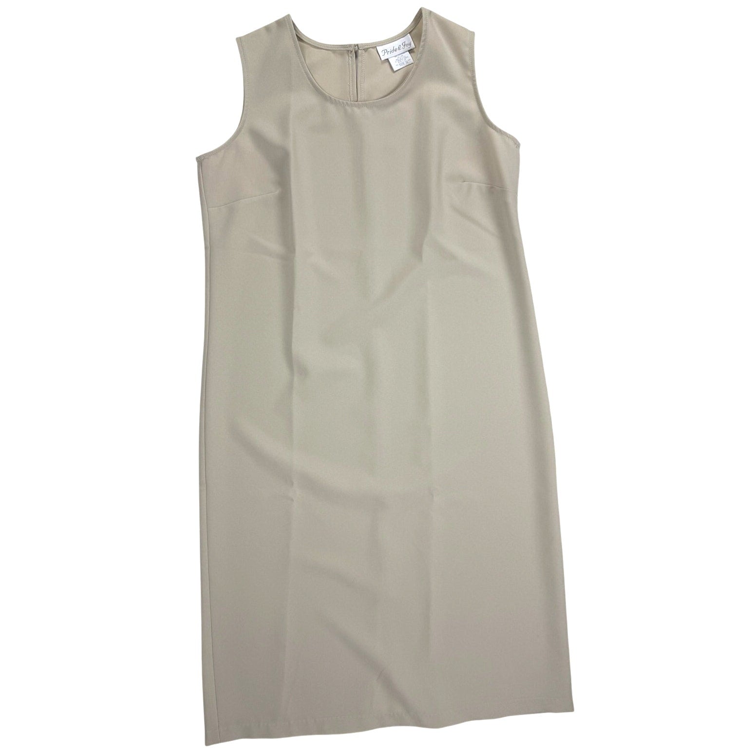 Vintage Pride & Joy Beige Sleeveless A-Line Shift Midi Dress Size 16