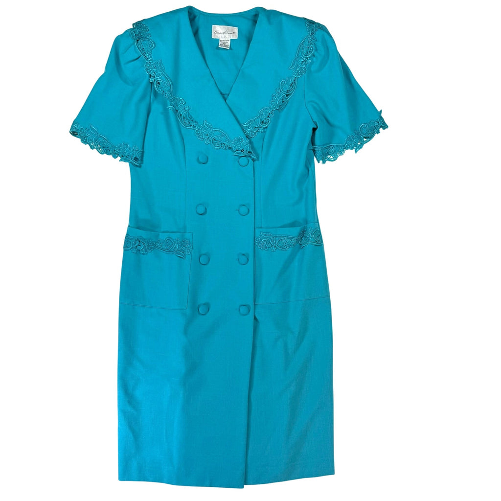 Womens 80s Midi Dress