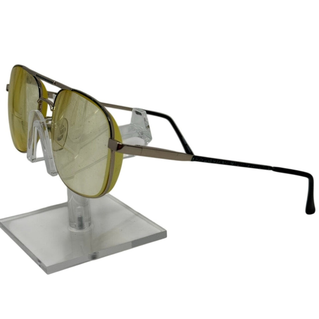 Vintage 90s Men's Frames Looking Glass 8019 Aviator Sunglasses Gold Gray 56-18 145