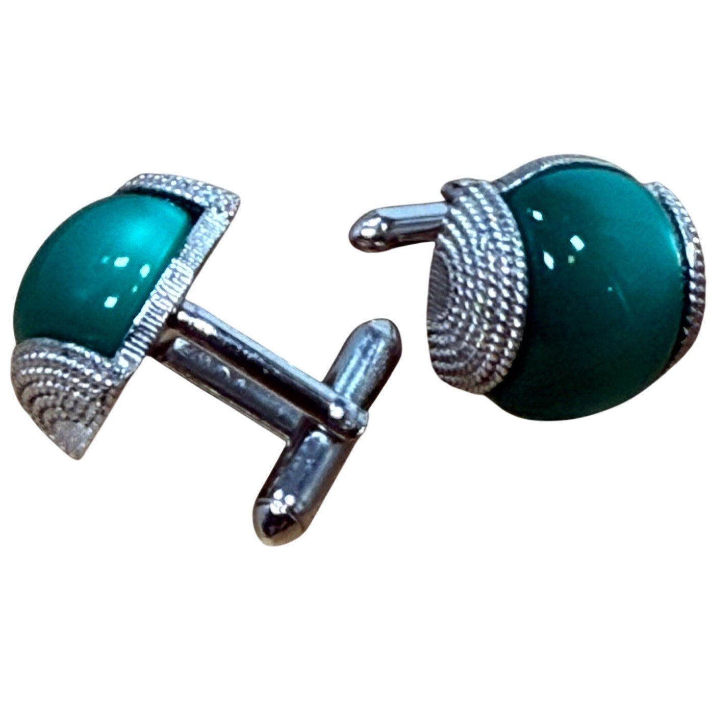 Mens 60s Green Cufflinks