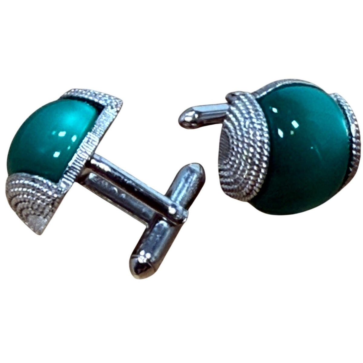 Mens 60s Green Cufflinks