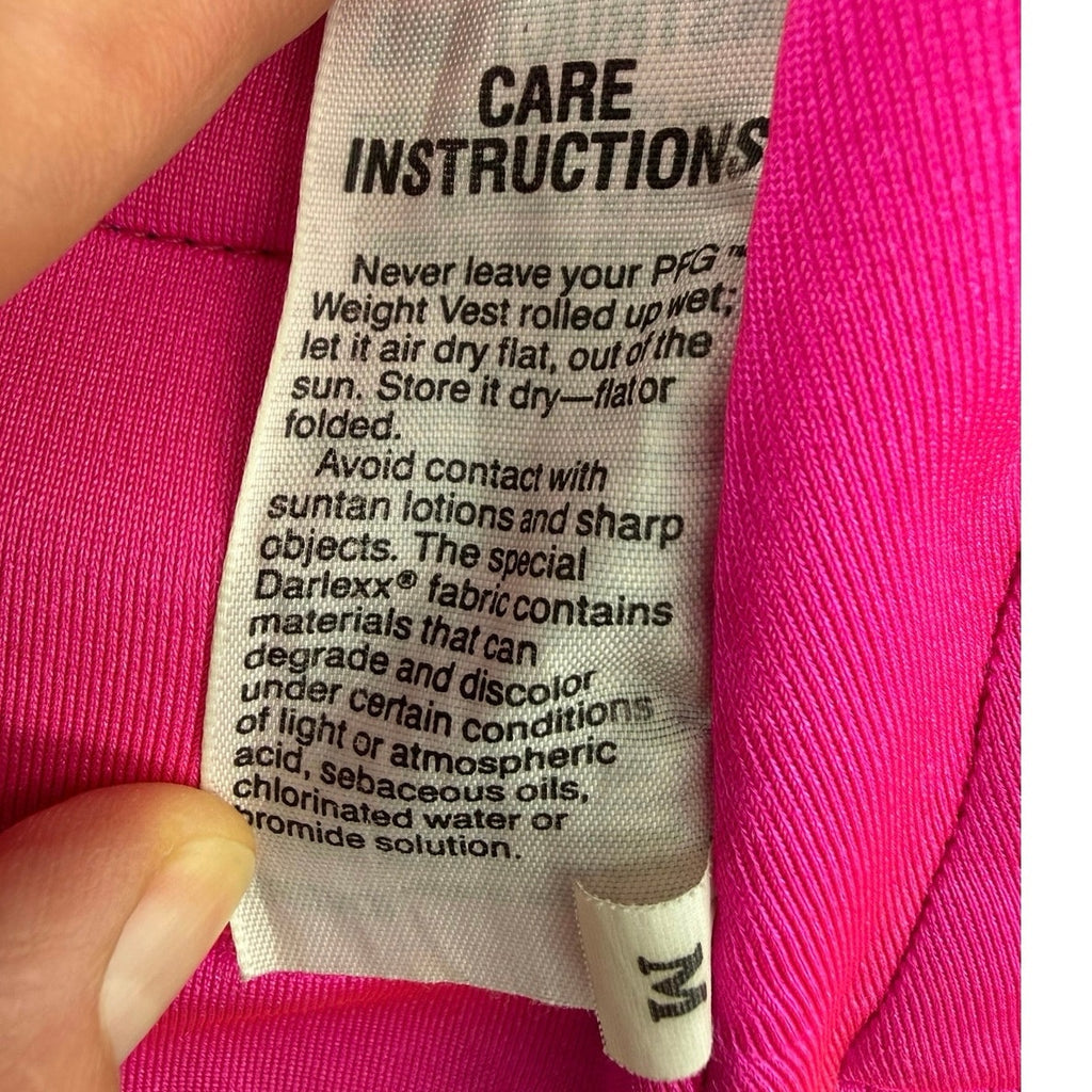Vintage 90s PFG Weighted Vest Womens Small Black Pink 2.5 lb