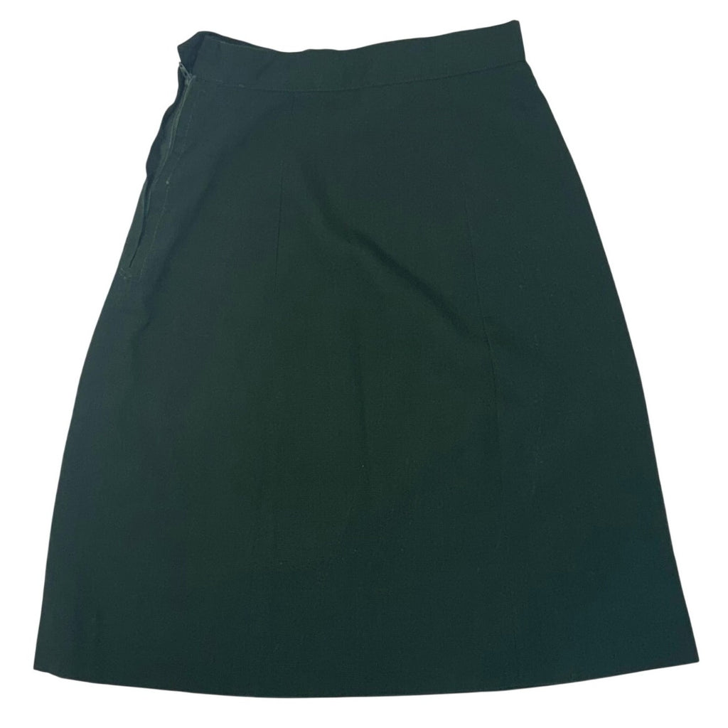 Vintage 1960s Cadette Girl Scout Green Uniform A-Line Skirt Youth 20 Waist