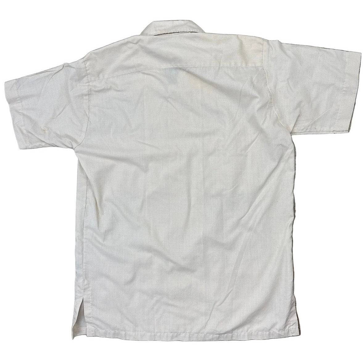 Vintage 70s Calez Taupe Guayabera Shirt Embroidered 4 Pocket Men's Small