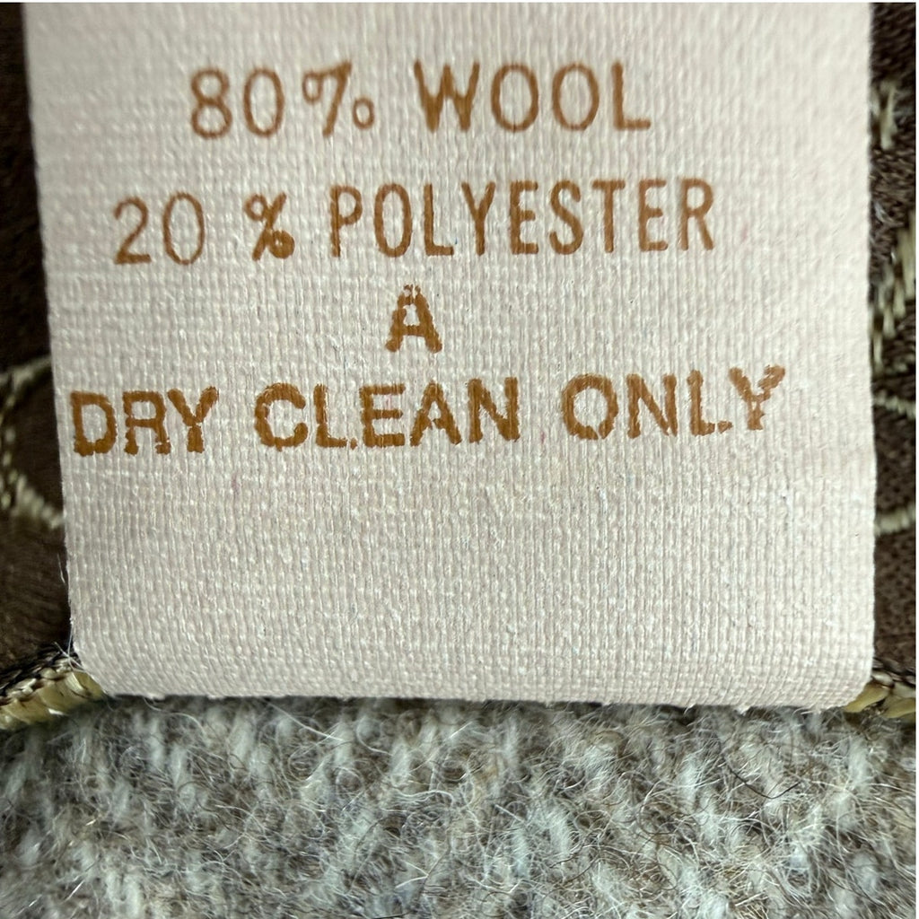 Vintage 80s Savile Wool Tweed Skirt Suit USA Women's Size 4 Beige Herringbone