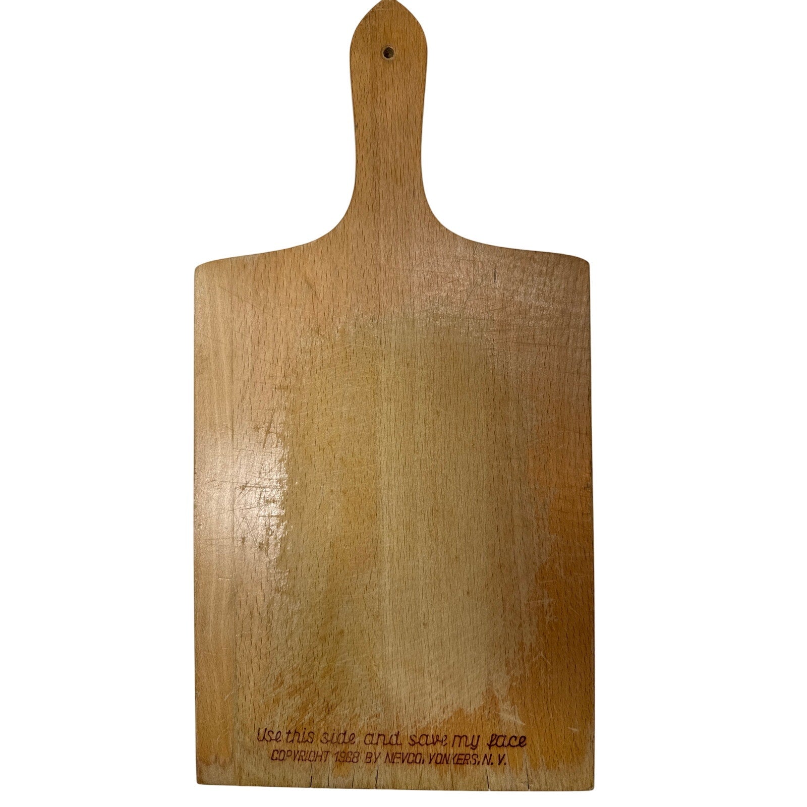 Vintage 60s Wooden Cutting Board Folk Art Dutch Girl Design 14"x7" Kitchen Decor