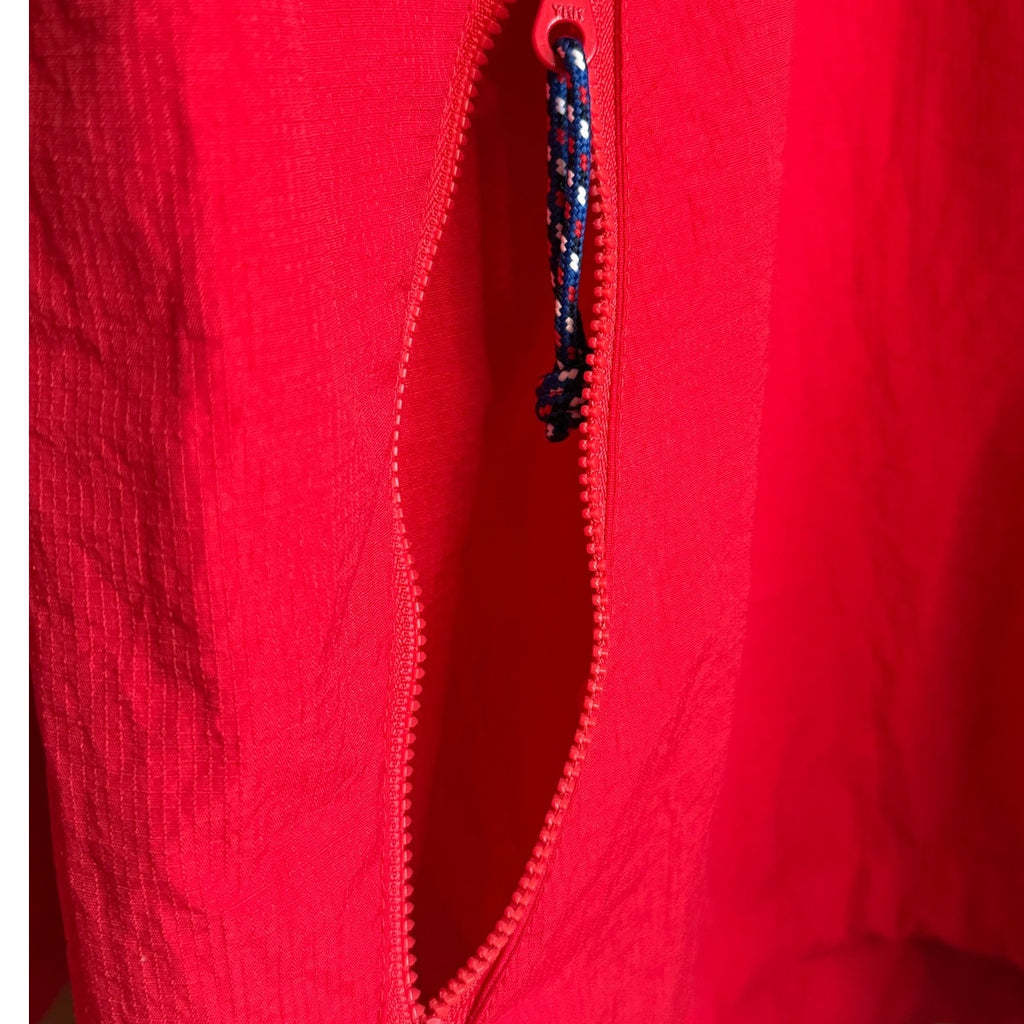 Vintage 90s Men's Small Columbia Sportswear Pullover Windbreaker Jacket Red Blue