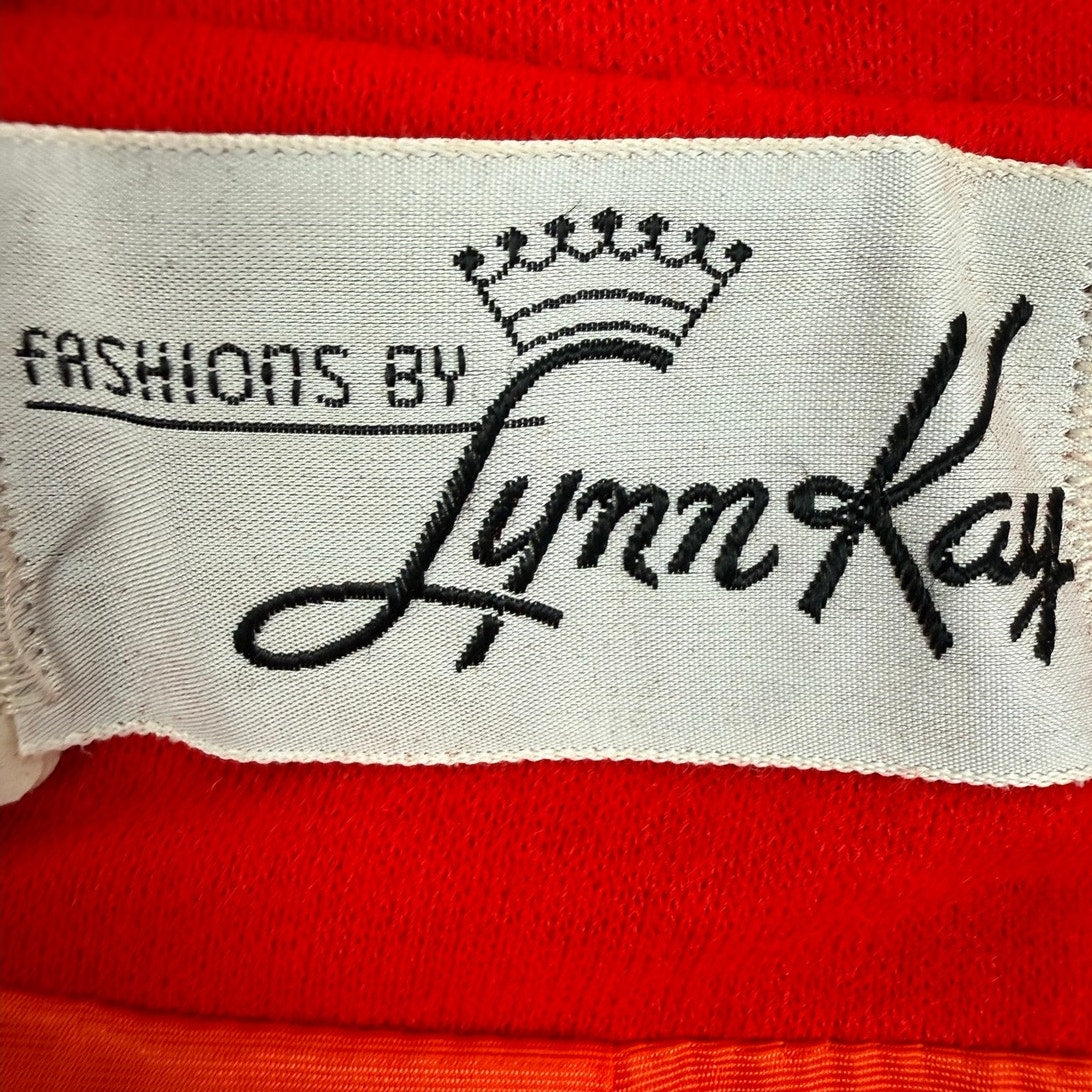 Vintage 1960s LynnKay Red Wool Blend A-Line Duster Coat Women's L XL