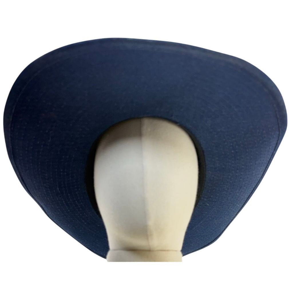 Vintage 1990s Lansing Workman Blue Cotton Western Cowboy Hat Leopard Band Unisex