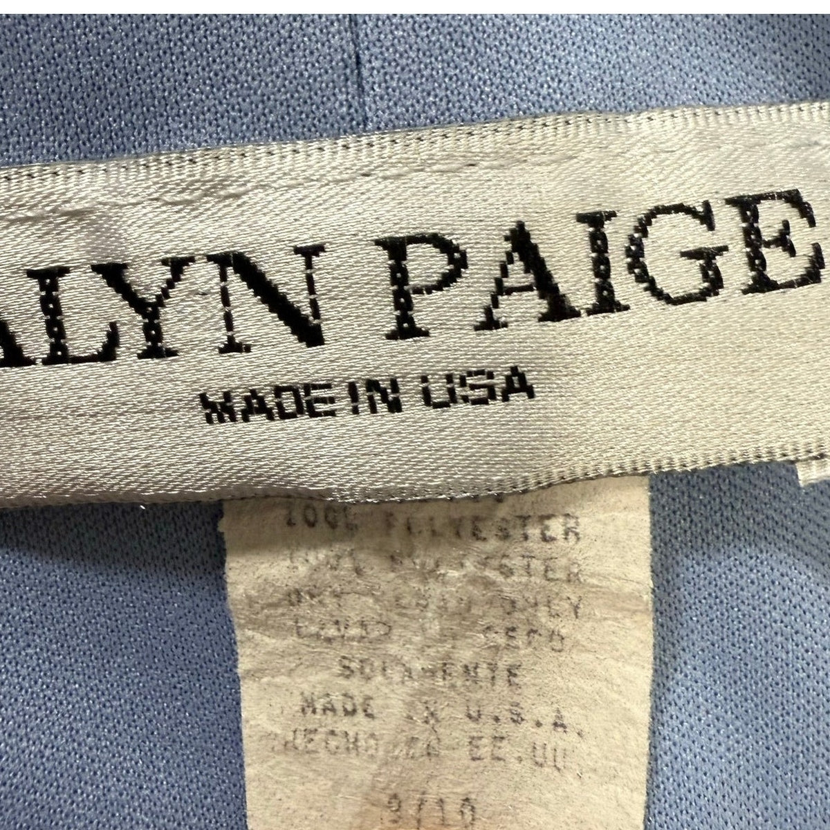Vintage 90s Alyn Paige Lavender Blue Slip Maxi Dress USA Women's 9/10