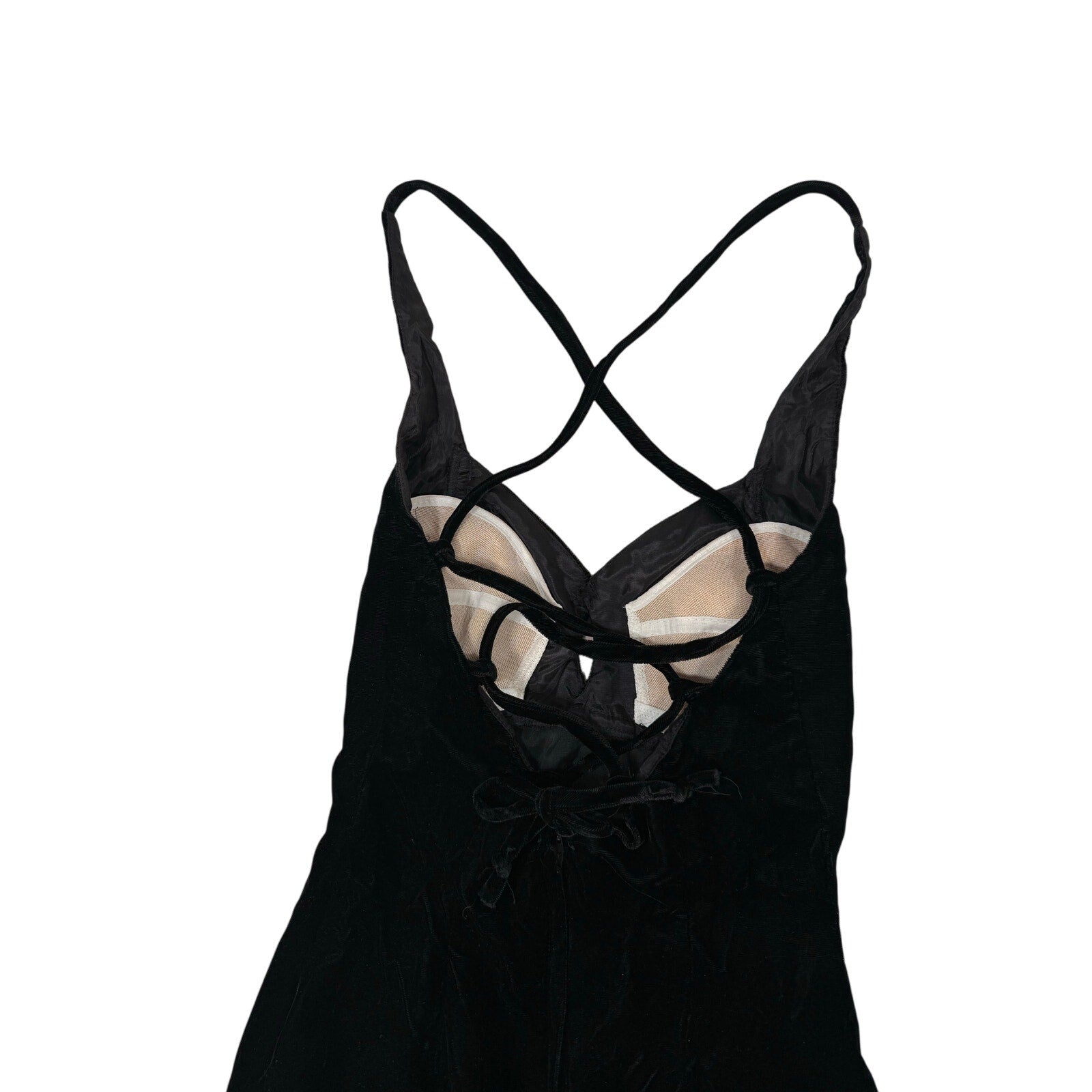 Vintage 90s Nadine Black Velvet Maxi Formal Dress Women’s Juniors 3