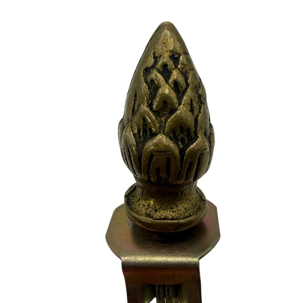 Antique Brass Clip-On Lampshade Adapter Acorn Finial Lamp Shade Holder