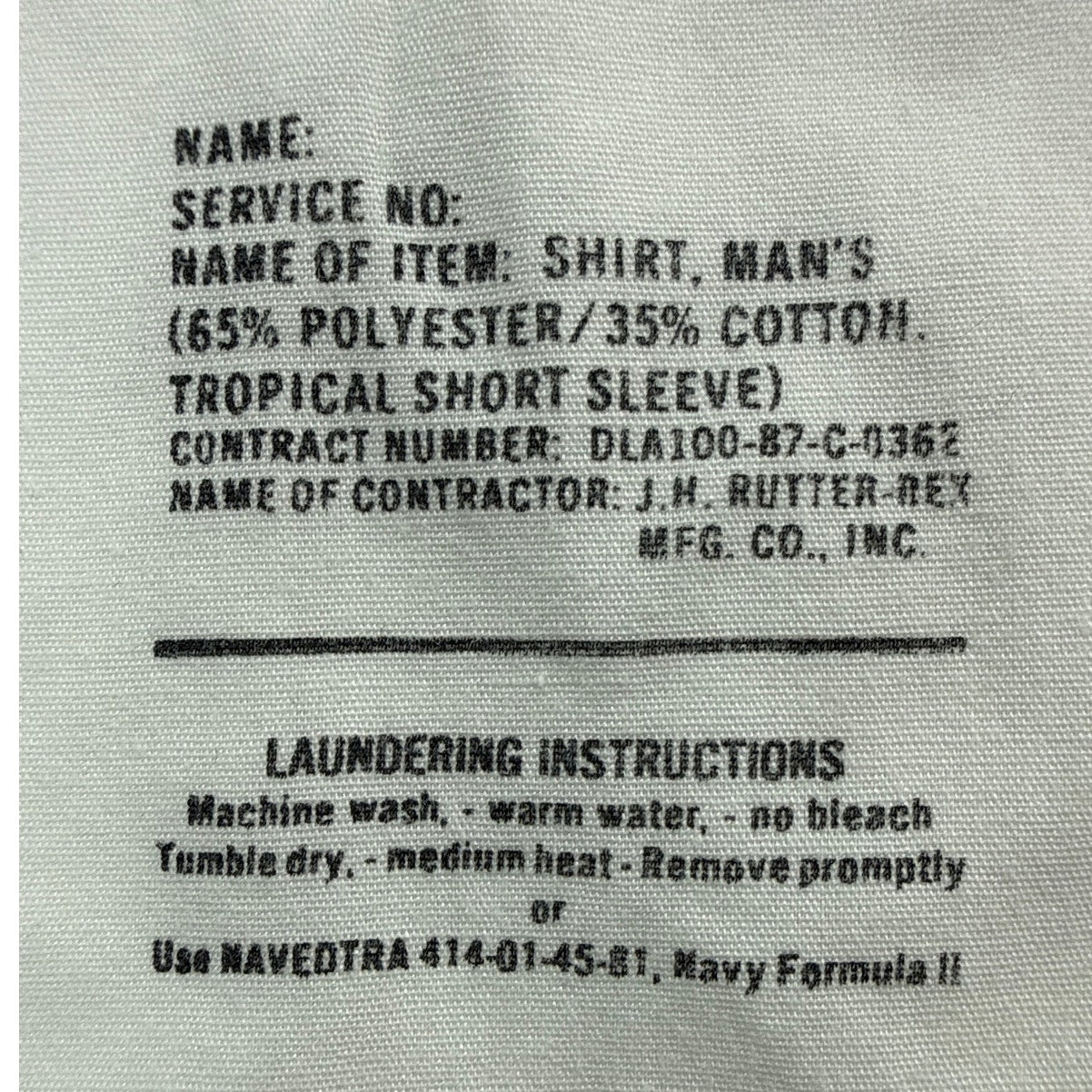 Vintage 80s US Navy White Uniform Shirt Petty Officer 1st Class Large