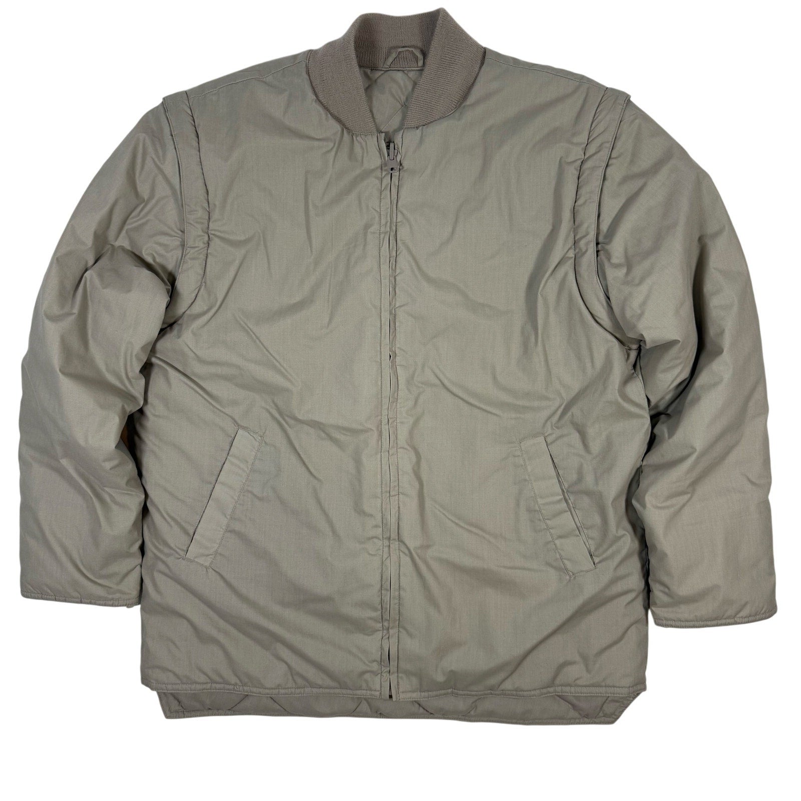 Vintage 90s Men's Small Quilted Jacket Converts to Vest Hunt Club