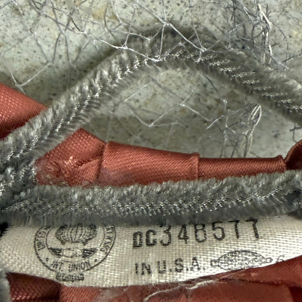 Vintage 50s Women's Grey Fur Ring Hat Netting Satin Bow Union Label