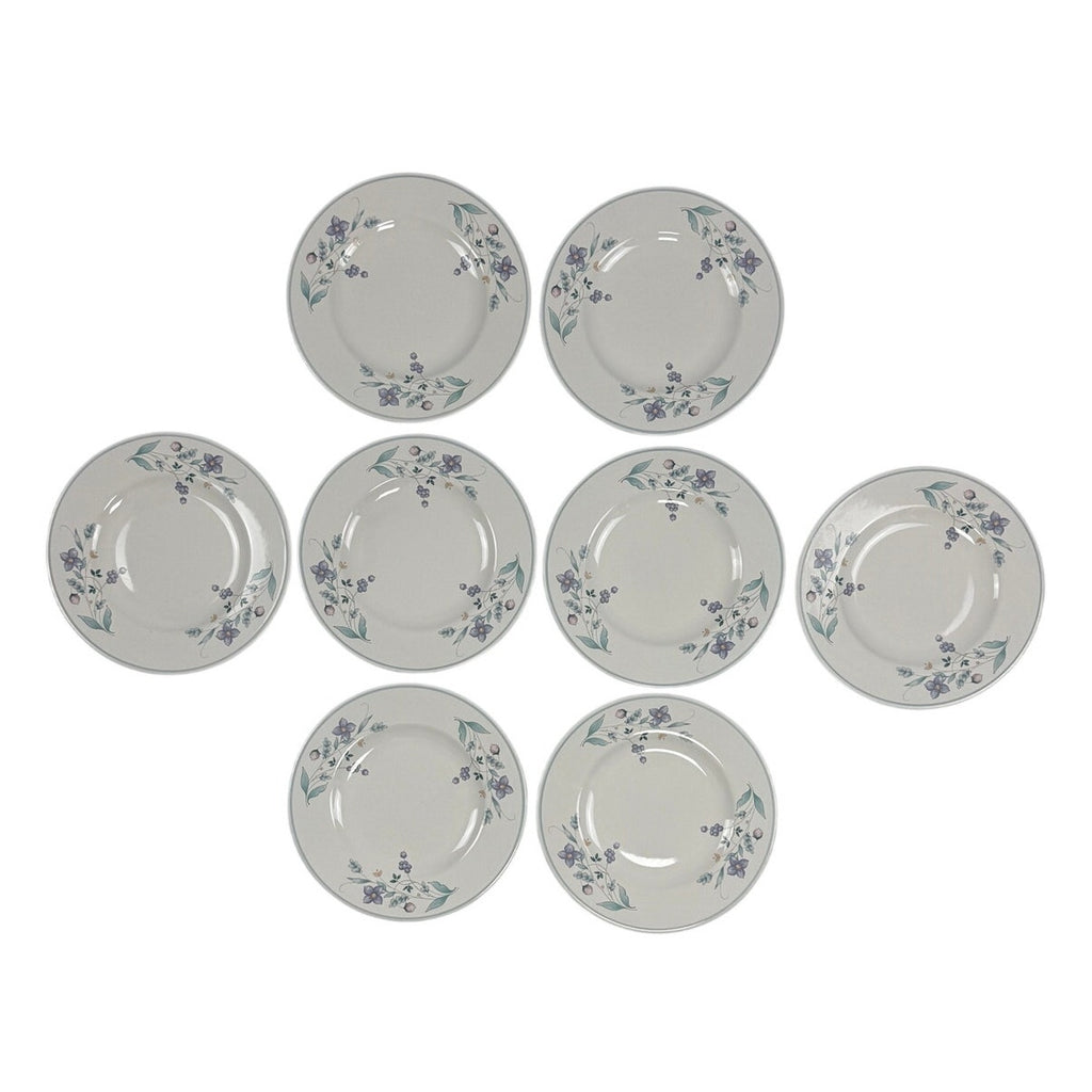 Vintage 90s Pfaltzgraff April Floral Salad Dessert Plates Set of 8