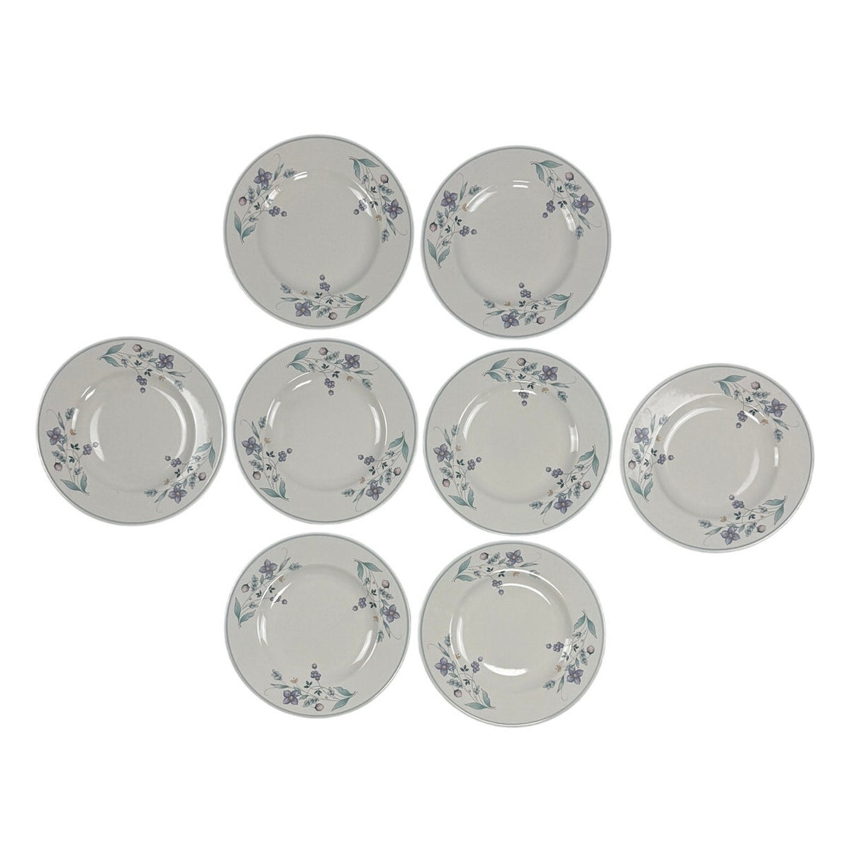 Vintage 90s Pfaltzgraff April Floral Salad Dessert Plates Set of 8
