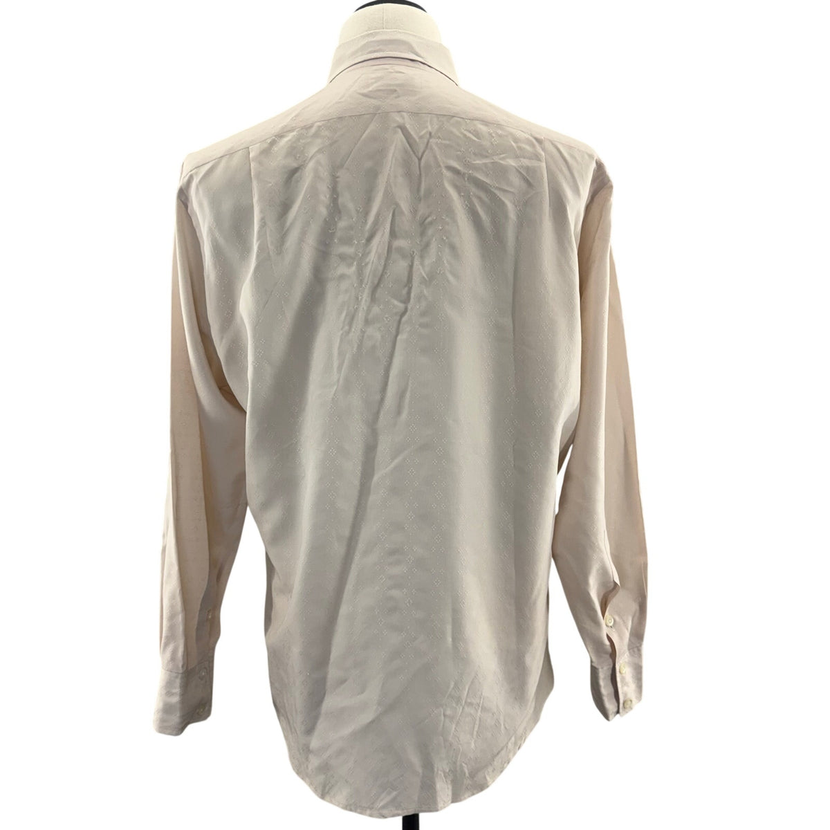 Vintage 80s Jimmy’s Button Down Long Sleeve Shirt Beige White Men's Large